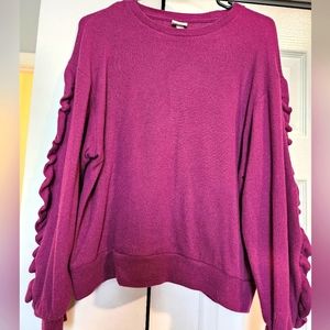 Ruffle Sleeved Sweater